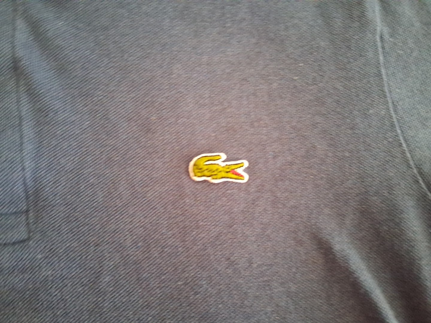 Lacoste Polo Shirt Mens Size 5 Large Denim Blue Croc Logo 100% Mesh Cotton  thumbnail 2