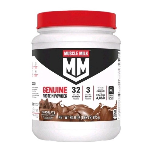 Muscle Milk Genuine Protein Powder - 32g - Chocolate - Size: 1.93 lb - Bild 3 von 3
