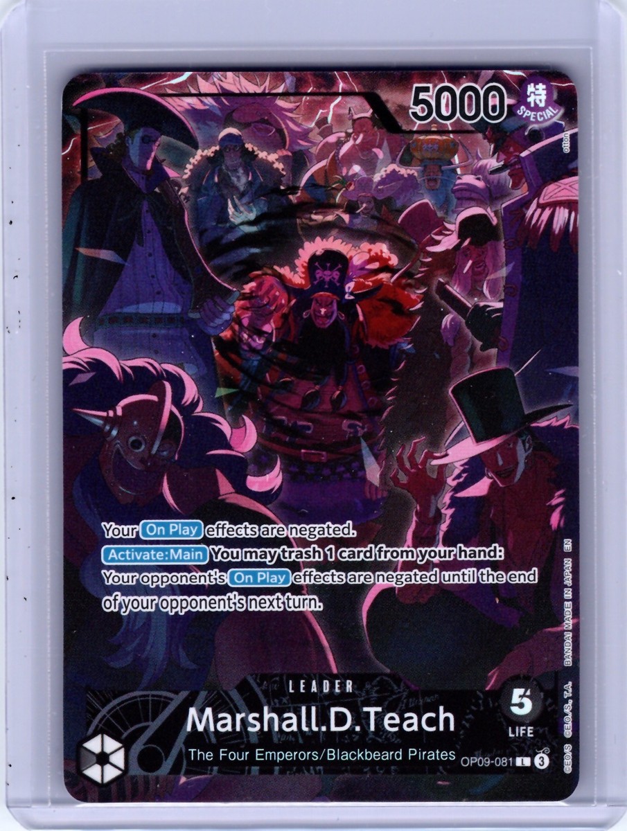 One Piece Marshall D Teach OP09-081 Leader 2nd Anniversary Set