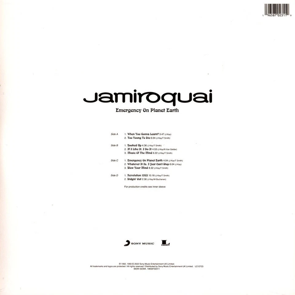 Jamiroquai - Emergency On Planet Earth (Vinyl 2LP - 1993 - EU - Reissue) - Bild 2 von 2