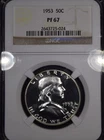 1953 Franklin Half Dollar "NGC PF67"