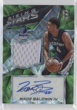 2016 Spectra Rising Star Memorabilia Neon Green 18/25 Wade Baldwin IV Auto r7o