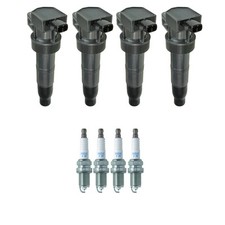 NGK 4 Ignition Coil 4 Iridium Spark Plugs Kit For Sonata Optima 2.4 L4