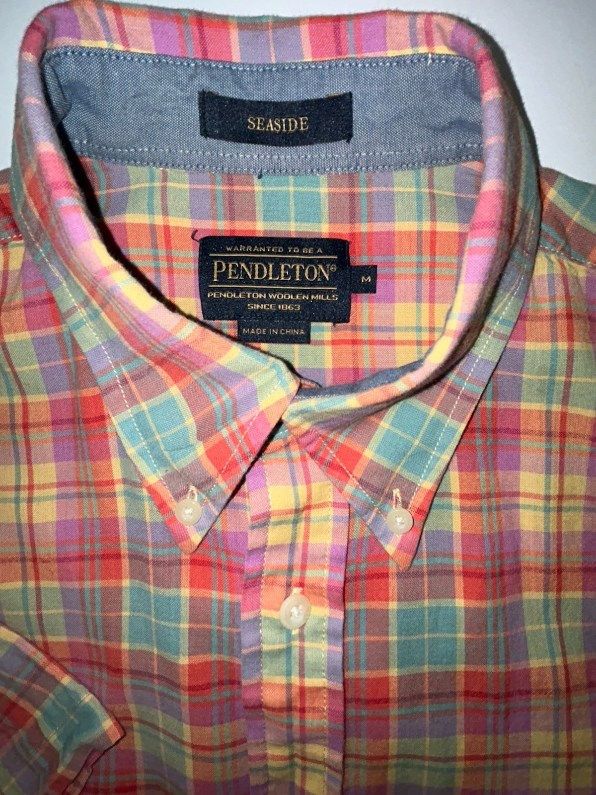 Pendleton Seaside Multi-Color Plaid Button Down S… - image 4
