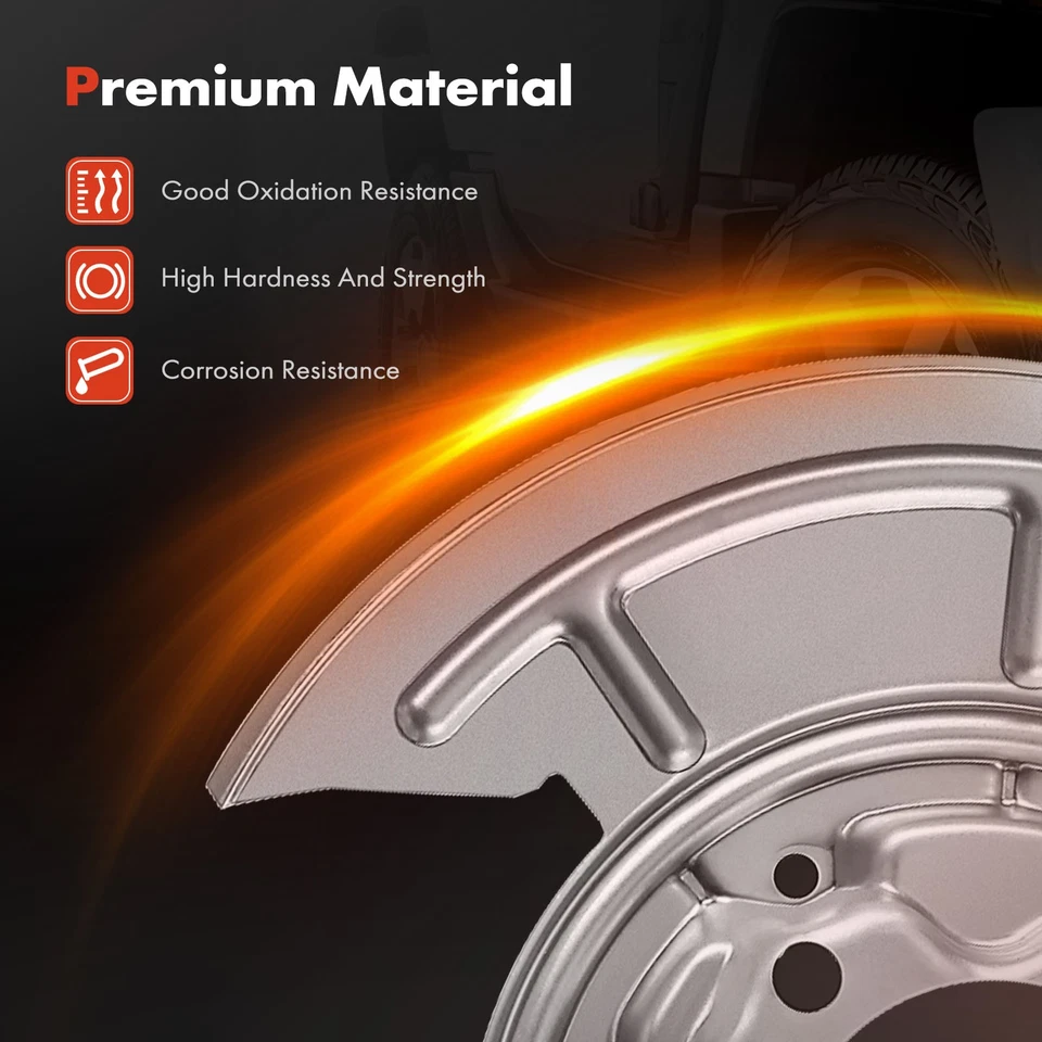 4x Protector antipolvo de freno delantero y trasero para Mercedes-Benz GLE300d GLE350 GLE400 GLE550e Foto 4 de 4