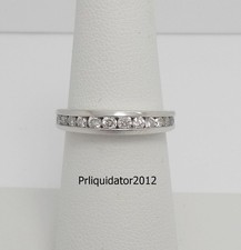 1/2CT Natural Round Diamond Anniversary Bridal Wedding Band Ring 14K White Gold