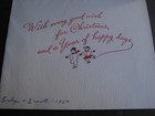 1950 vintage greeting card Burgoyne CHRISTMAS Ice Skating Snow Couple — photo 4
