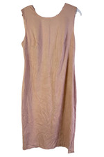 New Calvin Klein Blush Pink Faux Suede Sleeveless Sheath Dress Womens 10