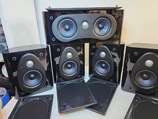 Polk Audio DS7200sat (4) & DS7200CC (1) 5 Piece Surround Sound Speaker Set Nice!