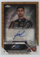 2023 Chrome Formula 1 Gold Wave Refractor 14/50 Juan Manuel Correa Auto 1d59
