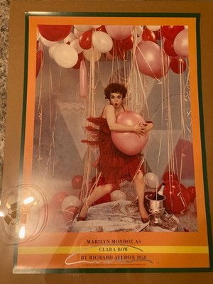 Richard Avedon, Marilyn Monroe as Clara Bow, Poster, signed in marker