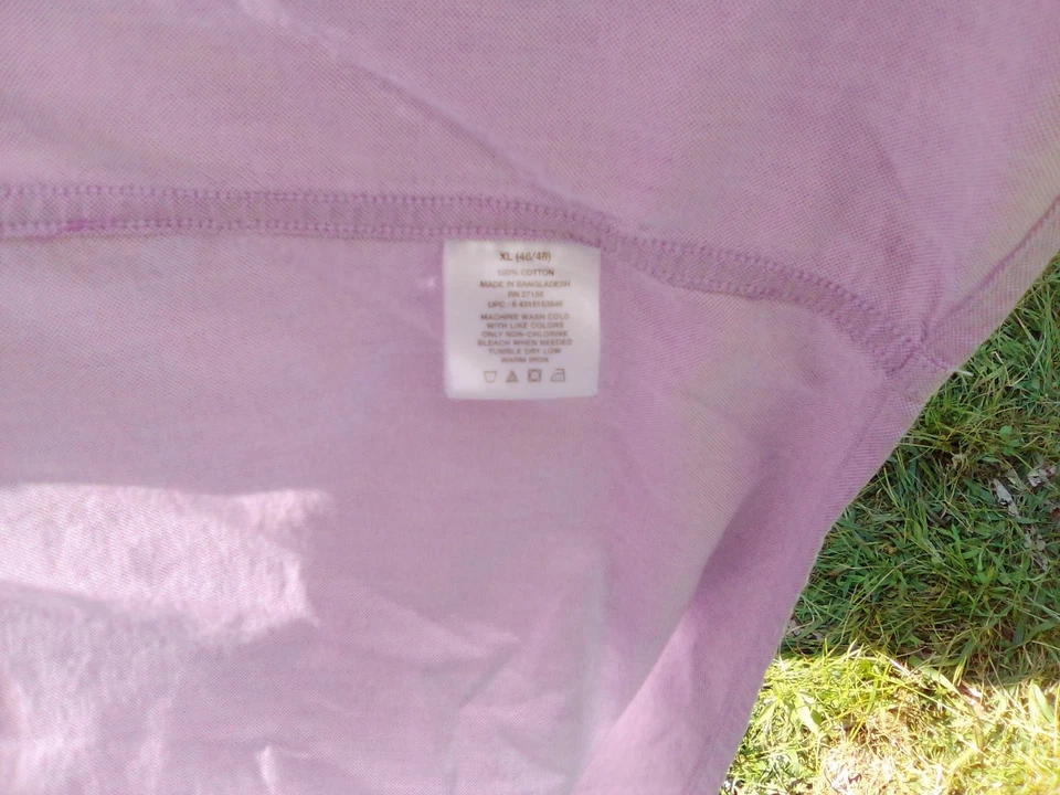 Camisa de vestir para hombre descolorida gloria abotonada talla XLarge rosa pálido cuello trabajo iglesia Foto 4 de 4