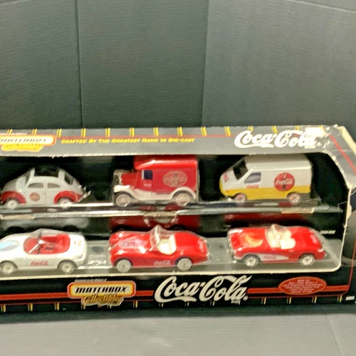 Vintage 1998 Matchbox Coca-Cola #38089 Die Cast 6 Vehicle Set.  1/64 scale.