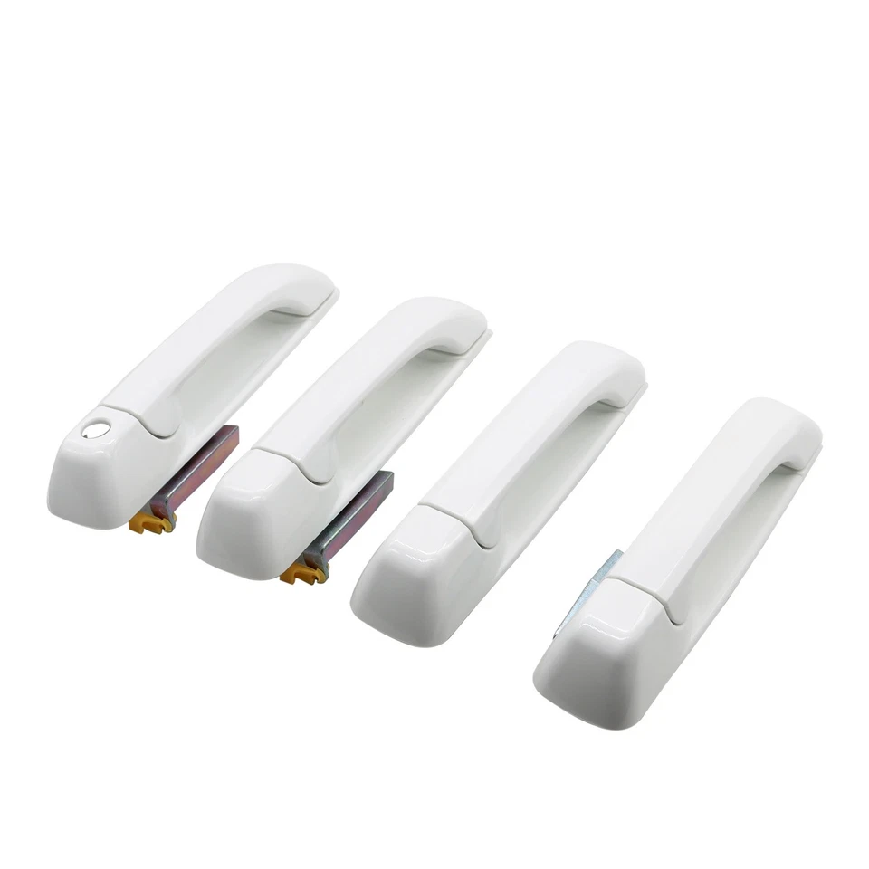 Juego de 4 manijas de puerta blancas brillantes para Dodge Ram 1500,2500,3500 2012-2018 Foto 4 de 4