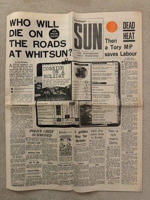 Sun Zeitung vom 3. Juni 1965 - mit Echtheitszertifikat 