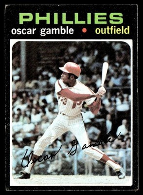 1971 Topps Card Baseball Oscar Gamble Philadelphia Phillies #23 EX