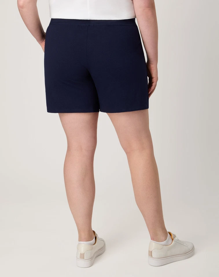 Hanes Womens Jersey Shorts w Pockets Drawstring Super Soft 100% Cotton 7" Inseam - Image 3 of 4