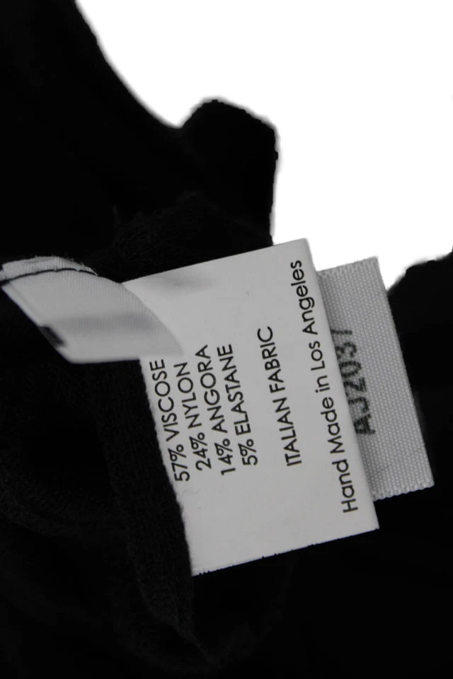 Túnica negra manga larga cuello en V Enza Costa para mujer mezcla de angora talla L Foto 4 de 4