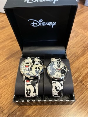 Disney Mickey Mouse Watch His & Hers Black & White 2 Pack Set MK50016 - IN BOX