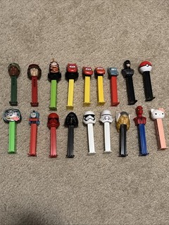 Lot of 18 PEZ DC Marvel Star Wars Disney Cars Pokemon Hello Kitty Dispensers
