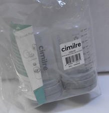 Cimilre Bottle Set 2 Pack No Cap/Nipple Gray Lid CM0A06 Replacements Assembly