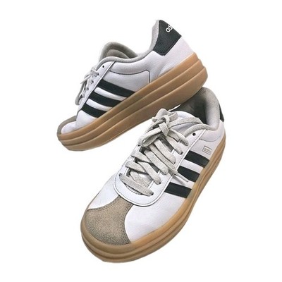 Adidas VL Court 3.0 Bold Size 4 White Black Gum Casual Sneakers
