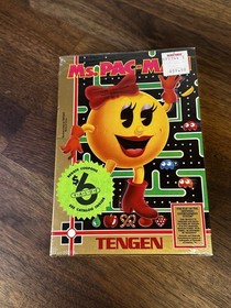 MS. PAC-MAN Original TENGEN Nintendo NES In Shrink Authentic Complete CIB