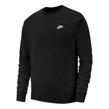 Nike Sportswear Club Fleece Crew Men Size M-XL Black New BV2662-010