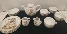 Vintage MJ Hummel Reutter "Lily of the Valley" Porcelain Mini Tea Set 15 Pieces