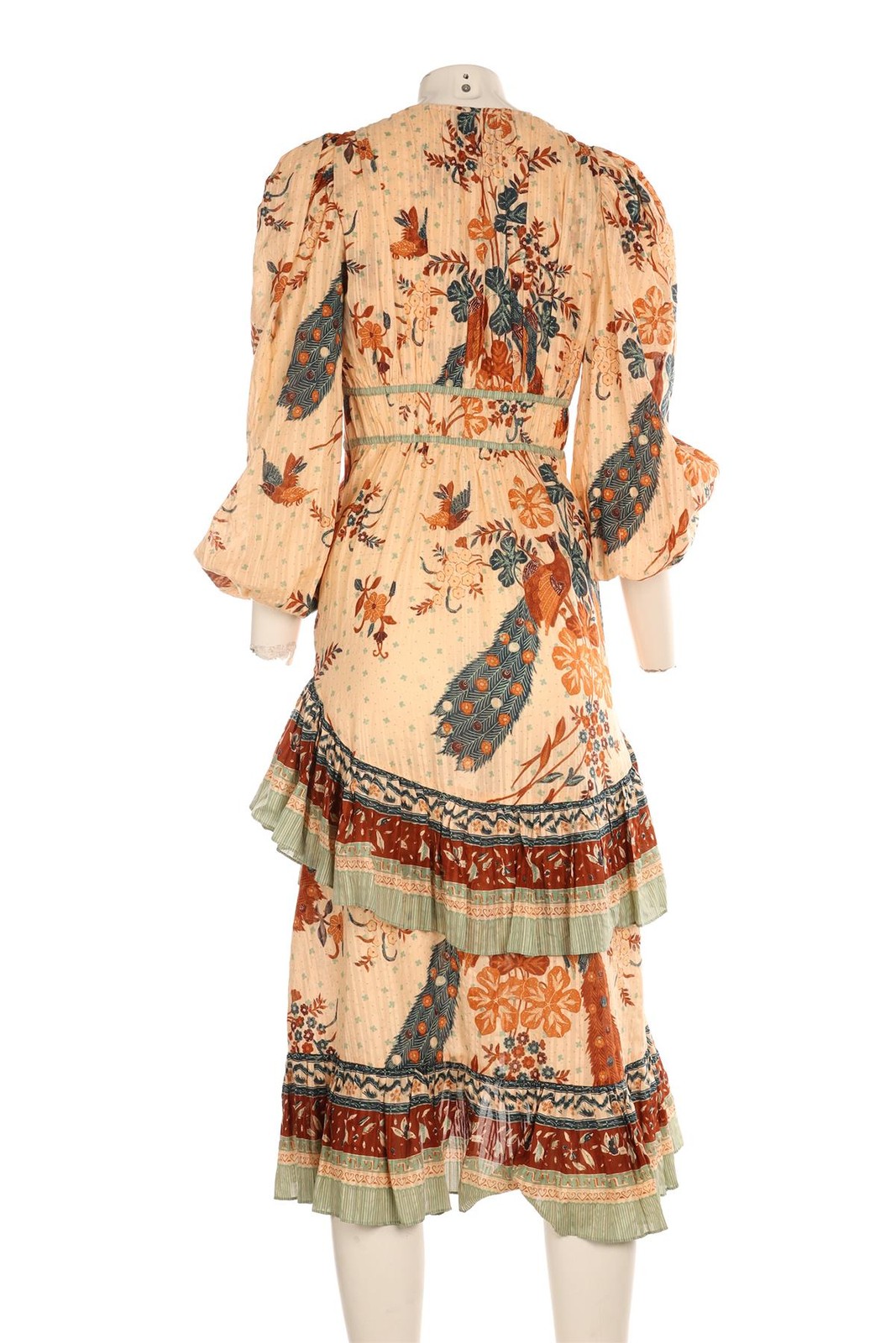 ULLA JOHNSON MULTI COTTON MAXI DRESS US 4 UK 8 image 4
