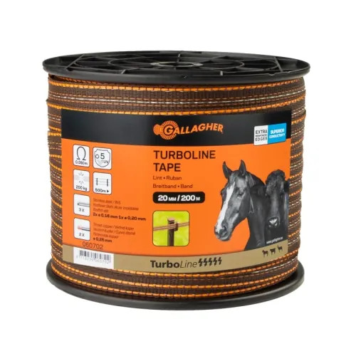 Gallagher TurboLine Terra (Brown) 20mm Electric Fence - 200m