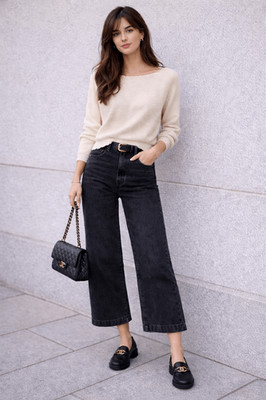 NWT Elizabeth and James cotton blend ribbed sweater, Med $238 E19