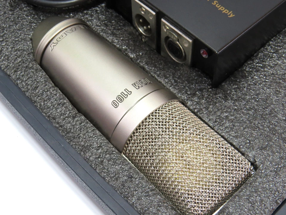 Micrófono de tubo Nady TCM-1100, fuente de alimentación TMPS-1, estuche, condensador de diafragma Lg Foto 3 de 4