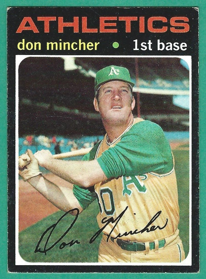 1971 Topps #680 Don Mincher - Oakland A's - Short Print - VG/VGEx - CENTERED!