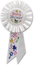 Baby Shower Rosette of Size 3¼" x 6½" - Beistle