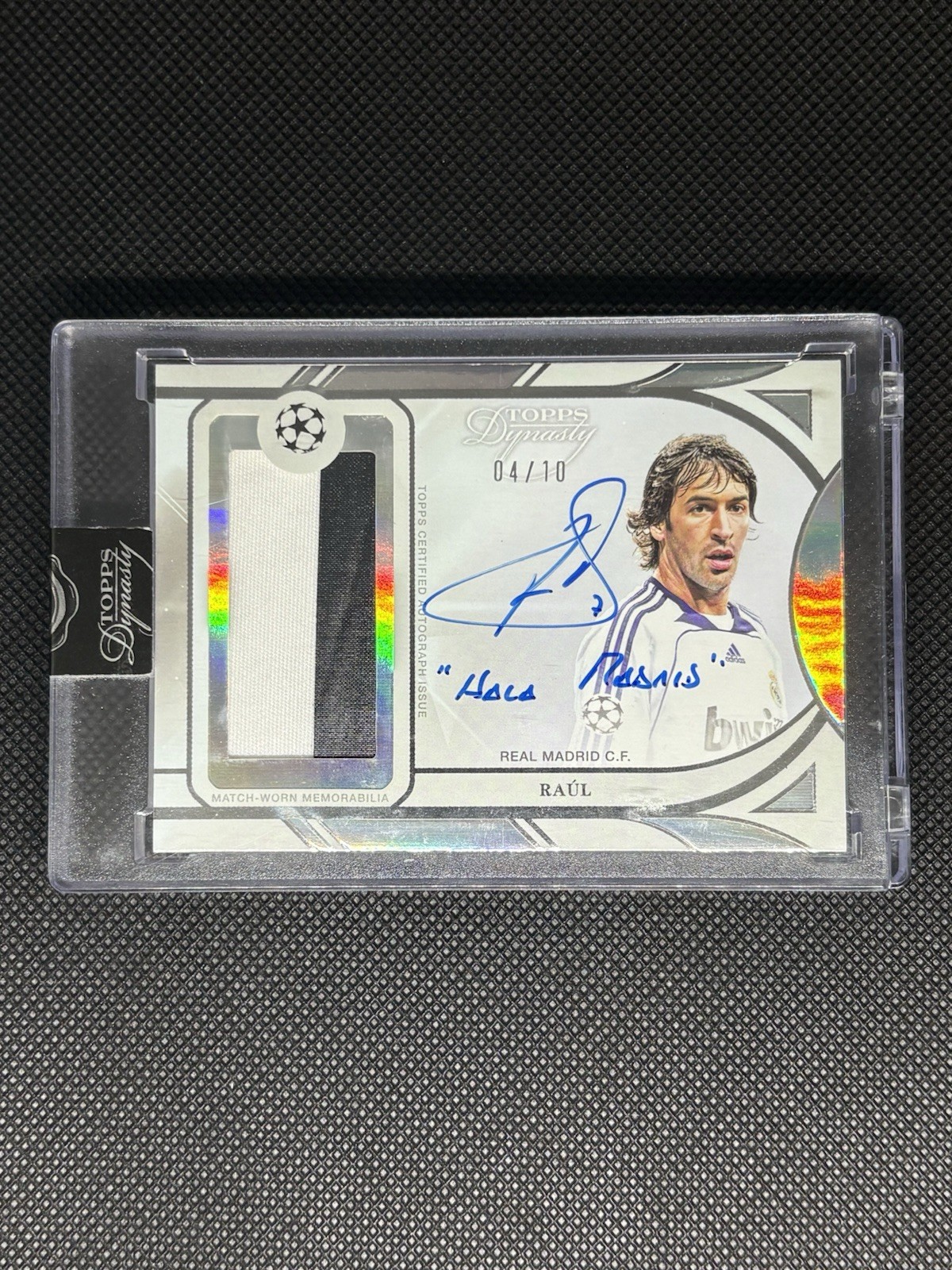 Raul 2024-2025 Topps Dynasty /10 Auto Inscription Hala Madrid