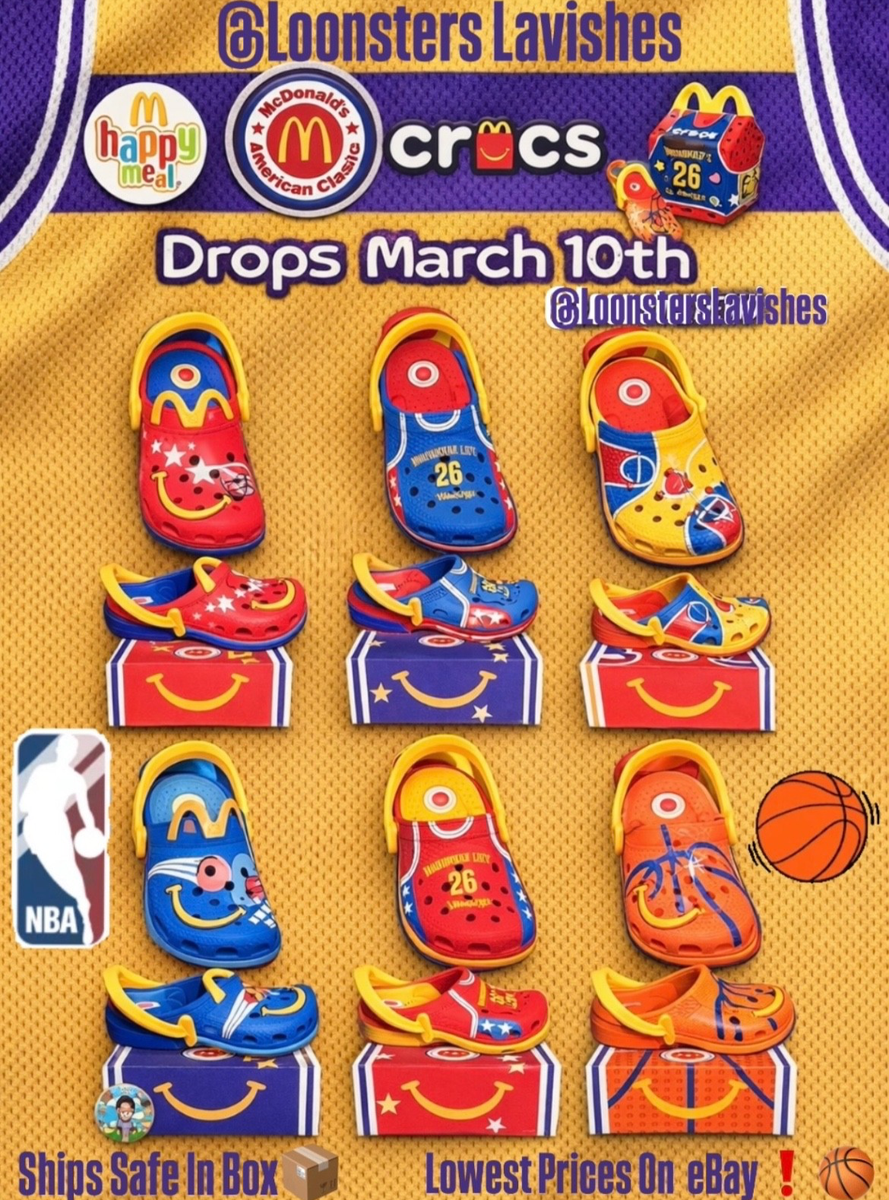 McDonald's x All American Game x Crocs Happy Meal Toys Full Set or