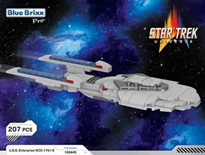 BlueBrixx 105445 Star Trek Der erste Kontakt: USS Enterprise NCC-1701-E Mini