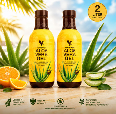 2x Forever Aloe Vera Gel Flaschen / Zwei Flaschen