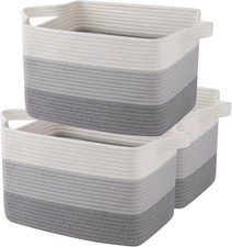 Storage Basket Woven Baskets Storage Cotton Rope Basket toys,Towel Baskets