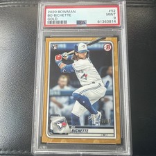 2020 Bowman Bo Bichette #52 RC Rookie PSA 9 Mint Gold /50