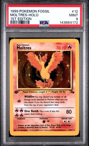 Moltres (1st Edition) graded PSA 9 for sale on eBay