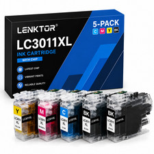 LC3011XL 5PK Ink Cartridge Set for MFC-J491DW J497DW J690DW J895DW Work Smart