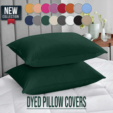 Housewife Plain Pillow Cases Pack of 2, 4 Poly Cotton Luxury Pair Pillow Covers