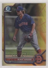 2022 Bowman Chrome Yellow & Orange Vapor Refractor 68/75 Blaze Jordan uk2