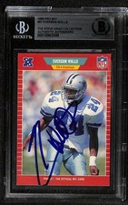 Everson Walls Signed 1989 Pro Set Dallas Cowboys Card Beckett