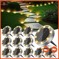 Solar Bodenleuchten 12 StüCk 8 Led Wetterfest Gartenbeleuchtung Warmweiß