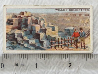 Wills Bergbau Nr. 1916 13 Diamanten.  Kimberley Mines 1880