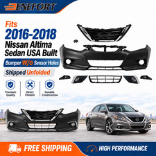 Front Bumper Cover Grille Fog Lights For 2016-2018 Nissan Altima Usa Built