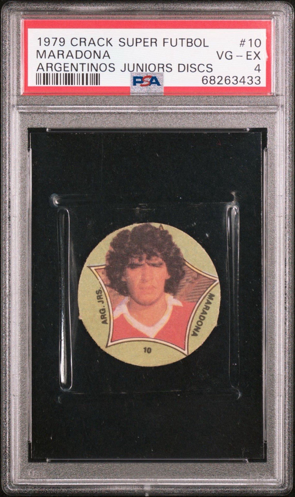 1979 Crack Super Futbol Argentinos Juniors Diego Maradona #10 PSA 4 VGEX